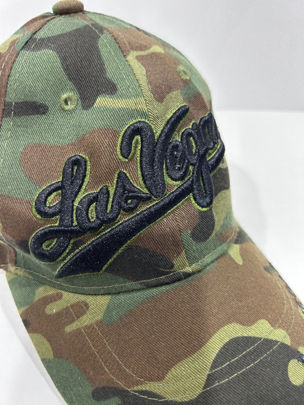 Lanza Las Vegas Camouflage Camo Hat Baseball Embroidered Cap unisex -green/black